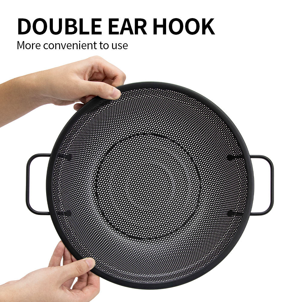 Yurtrain Metal Kitchen Utensils with Lid – Fruit Plate &amp; Drain Basket  Single