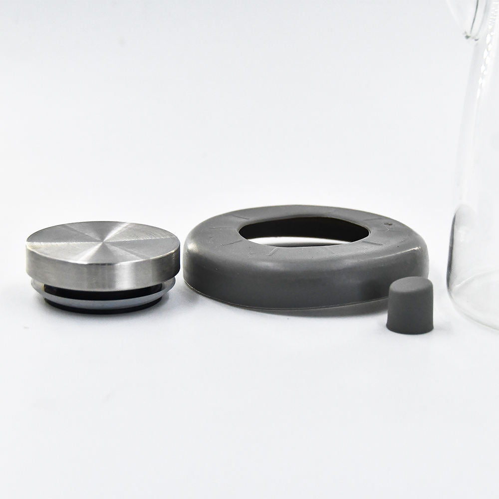 
Glass cooking oil storage bottle with stopper lid