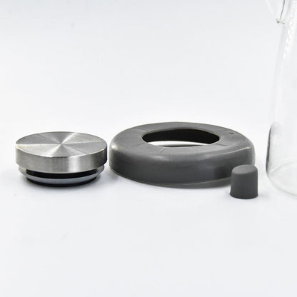 
Glass cooking oil storage bottle with stopper lid