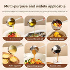 316 Stainless Steel Oil Splashing Spoon with Long Handle | Hot Oil Pouring Kitchen Tool