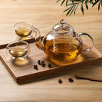 
Modern borosilicate glass teapot