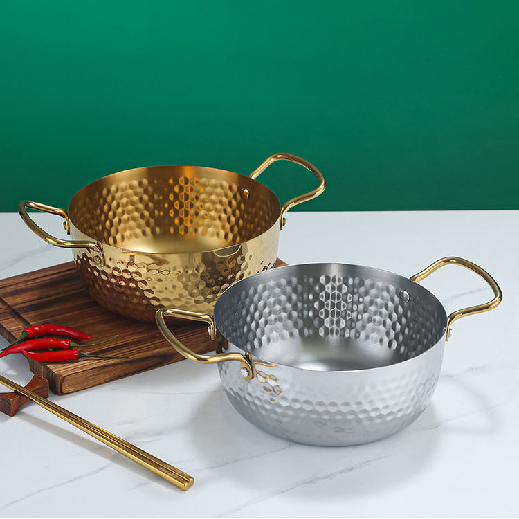 Creative Korean-Inspired Stainless Steel Double Ear Soup &amp; Stock Pot