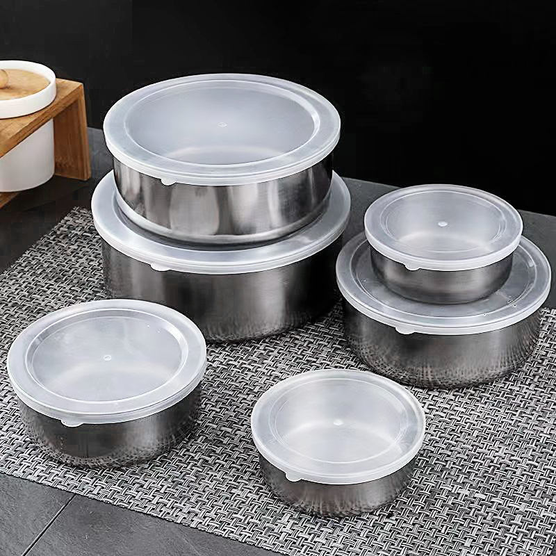 5 Pcs Modern Stainless Steel Warmer Set – Heatable Kitchen Hot Pot with Inner Lid | Casserole Food Storage Container