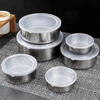 5 Pcs Modern Stainless Steel Warmer Set – Heatable Kitchen Hot Pot with Inner Lid | Casserole Food Storage Container