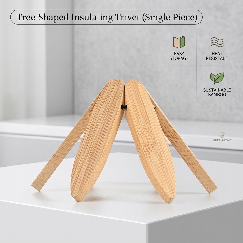 Premium Wooden Tree Trivet Coaster – Rustic Wood Pot Stand