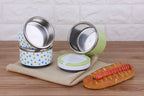 Customization Stainless Steel Round Lunch Box Colorful Design Tiffin Box 3 Layer Plastic Food Container
