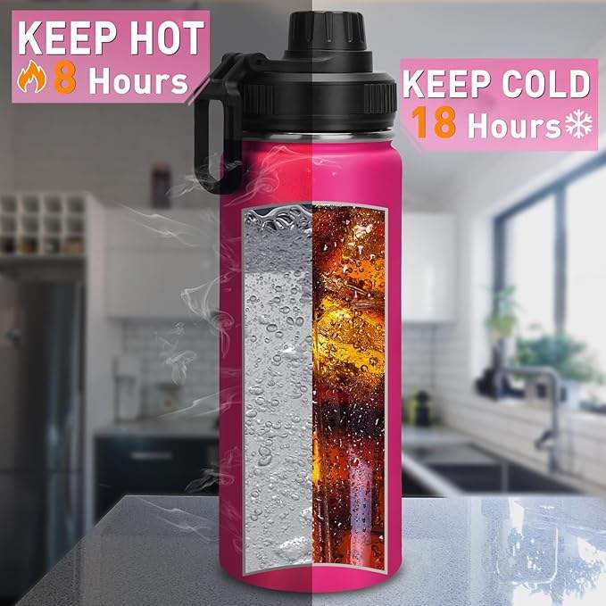 Large Capacity Stainless Steel Vacuum Water Bottle | Insulated Thermos Flask for Gym, Sports & Travel