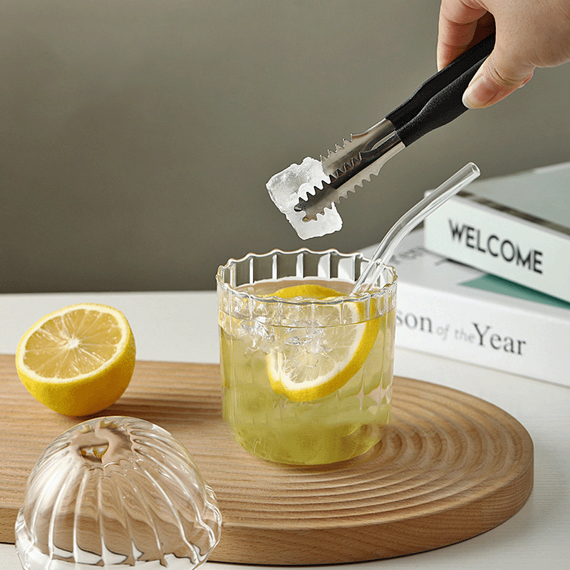 High Borosilicate Cartoon Bobo Glass Cup – With Lid &amp; Straw