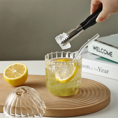 High Borosilicate Cartoon Bobo Glass Cup – With Lid &amp; Straw