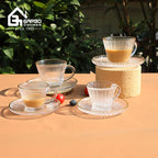 Elegant Vintage Tea Cup &amp; Saucer Set – 88ml&nbsp;