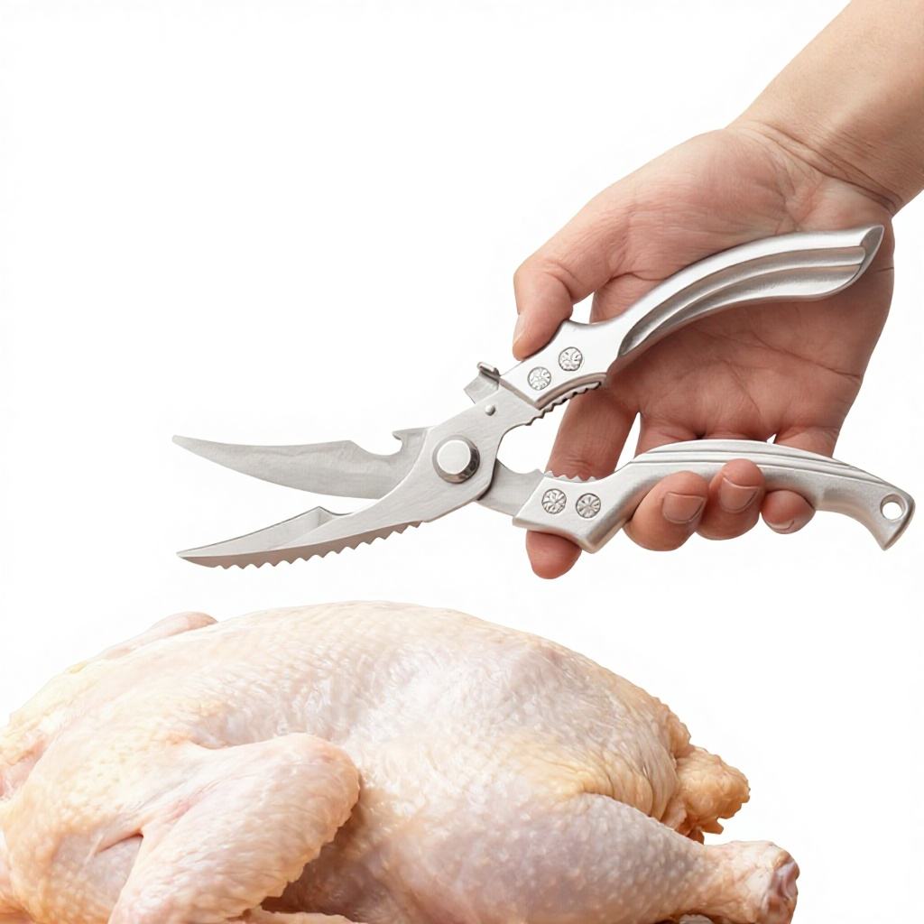 Stainless Steel Kitchen Scissors | Heavy Duty Chicken Bone & Fish Cutter Shears S2