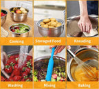 Stainless Steel Big Size Salad and Vegetable Mixing Bowl Set with Different Sizes