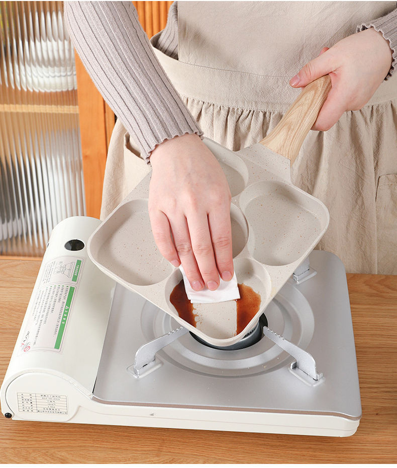 5 Hole Heart Shape Egg Pan Non Stick Skillet Breakfast Cake Pan Non-stick Frying Pan Non Stick Cookware Set