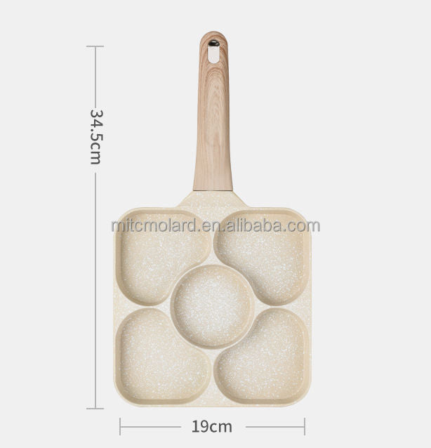 Breakfast Frying Pan – Non-Stick, 3/4/5-Hole Design