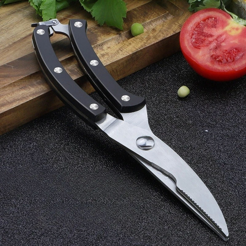 9.84" Multifunctional Stainless Steel Kitchen Scissors