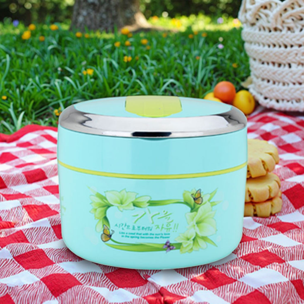 Cute Cartoon Stainless Steel Lunch Box Bento for Kids Food Container with Spoon