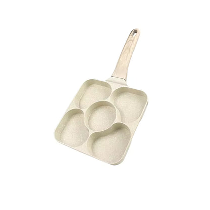 5-Hole Heart-Shaped Non-Stick Egg Pan | Pancake, Omelet & Mini Cake Breakfast Skillet
