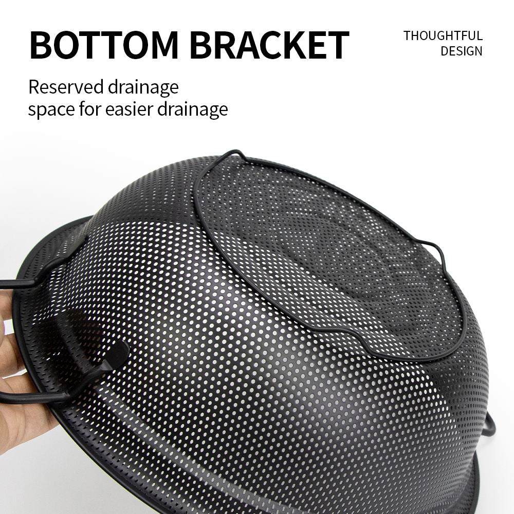 Yurtrain Metal Kitchen Utensils with Lid – Fruit Plate &amp; Drain Basket  Single