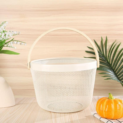 
Reusable metal vegetable drain basket