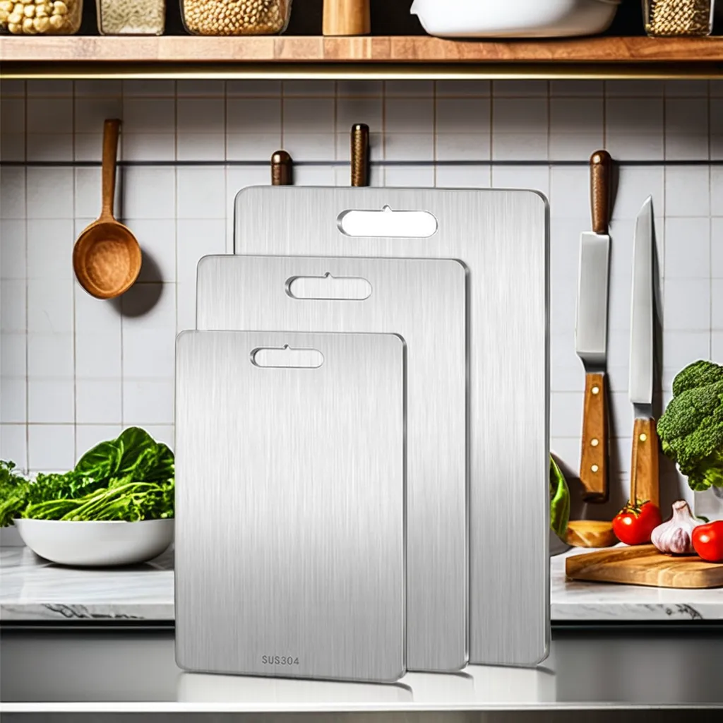 304 316 High-Quality Stainless Steel Cutting Board Durable Hygienic Versatile Kitchen Tool for Food Preparation