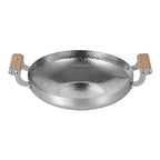 Commercial Restaurant Stainless Steel Spanish Frying Pans Seafood Paella Pan With Double Handle