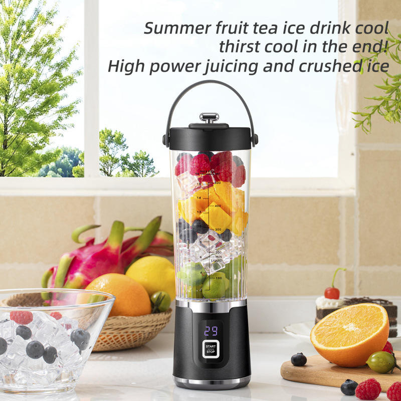 USB Rechargeable Portable Juicer with Digital Display | Mini Blender for Smoothies & Fresh Juices