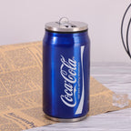 Creative 500ml Soda Can-Shaped Insulated Stainless Steel Tumbler – With Lid &amp; Straw