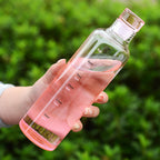 Glass Customize Borosilicate Fitness Water Bottle – With Time Stamp &amp; Glass Lid