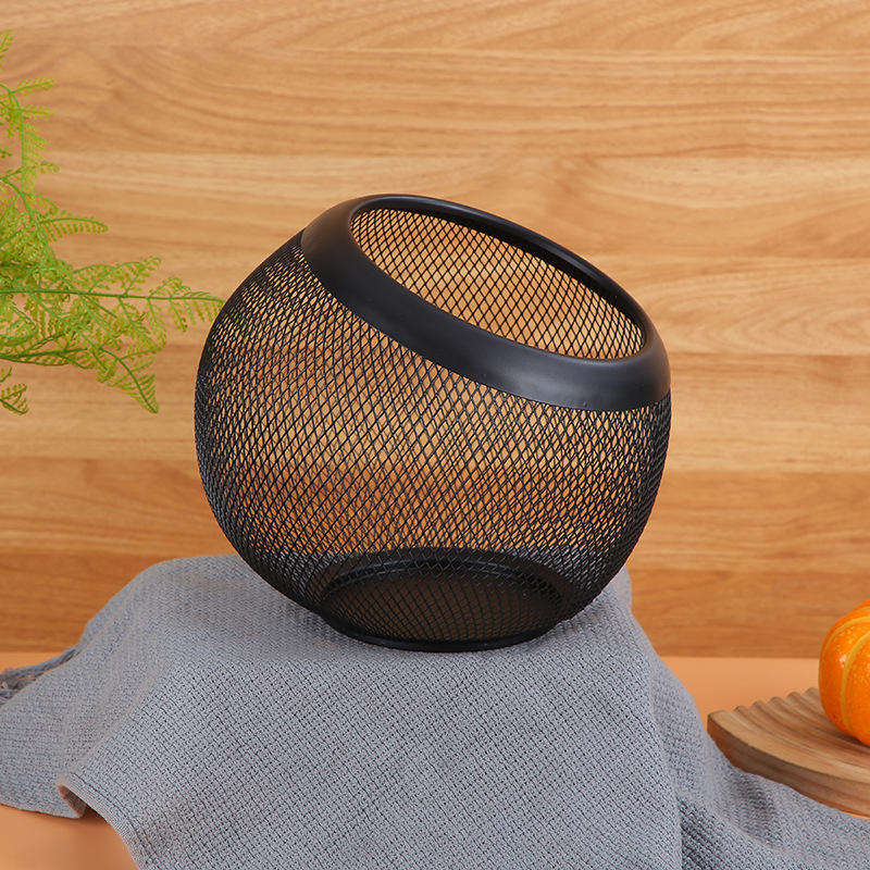 Sturdy Metal Wire Fruit &amp; Vegetable Storage Basket – Slant Opening Organizer