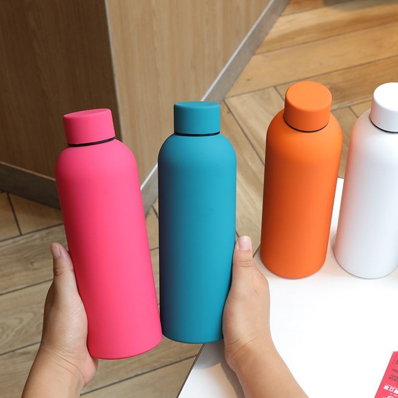 500ml Double Wall Stainless Steel Vacuum Hot Cold Water Insulation Customized Printing Student Gift Water Bottles