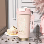 Eco-Friendly Double Wall Stainless Steel Coffee Cup with Lid – Lightweight Travel Vacuum Flask