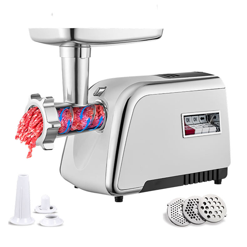 2600W Electric Meat Grinder, Slicer &amp; Sausage Stuffer – Home &amp; Commercial Kitchen Use