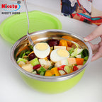 Stainless Steel Big Size Salad and Vegetable Mixing Bowl Set with Different Sizes