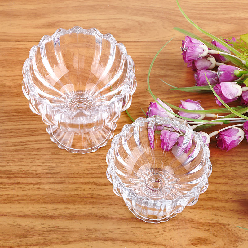 Japanese Simple Lotus Tall Glass – Creative Dessert Cup for Ice Cream, Milkshake & Fashion Desserts