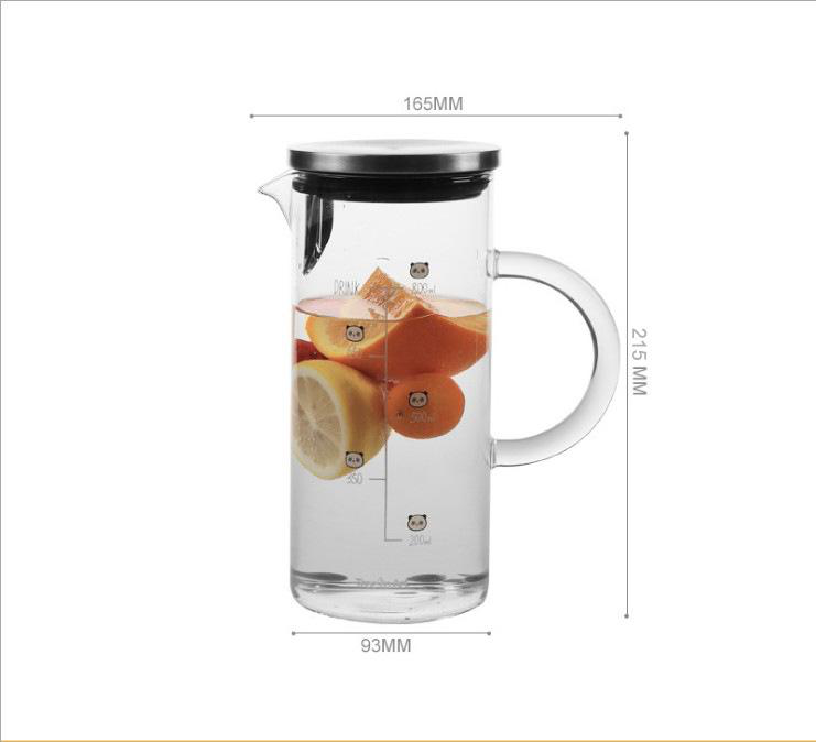 1500ml Glass Pitcher – Hot &amp; Cold Water Jug | Juice &amp; Iced Tea Container