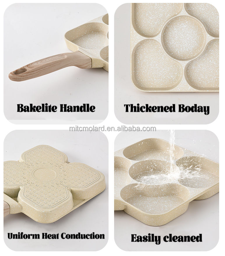 Breakfast Frying Pan – Non-Stick, 3/4/5-Hole Design