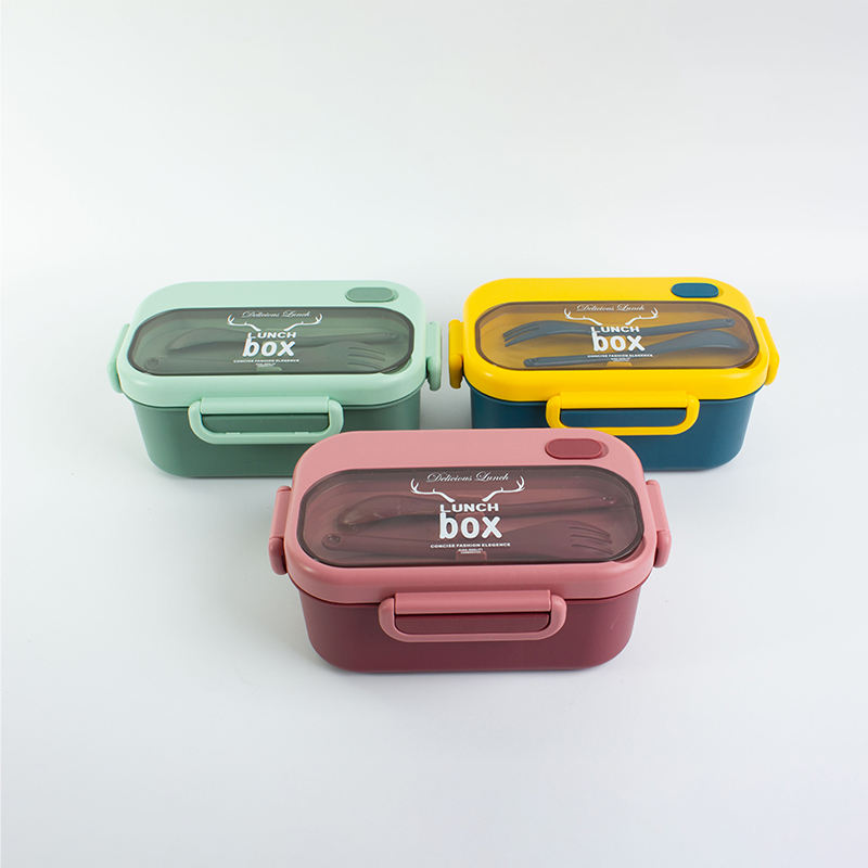 New Plastic Student Kids Back to School Bento Lunch Box 1000ML