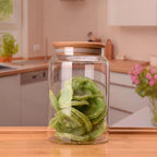 Food Grade Acrylic Storage Container with Bamboo Lid | Eco-Friendly Reusable Kitchen Jar