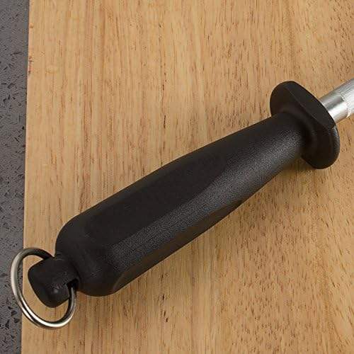 Professional Carbon Steel Knife Sharpening Steel | Black Honing Rod for Kitchen Knives