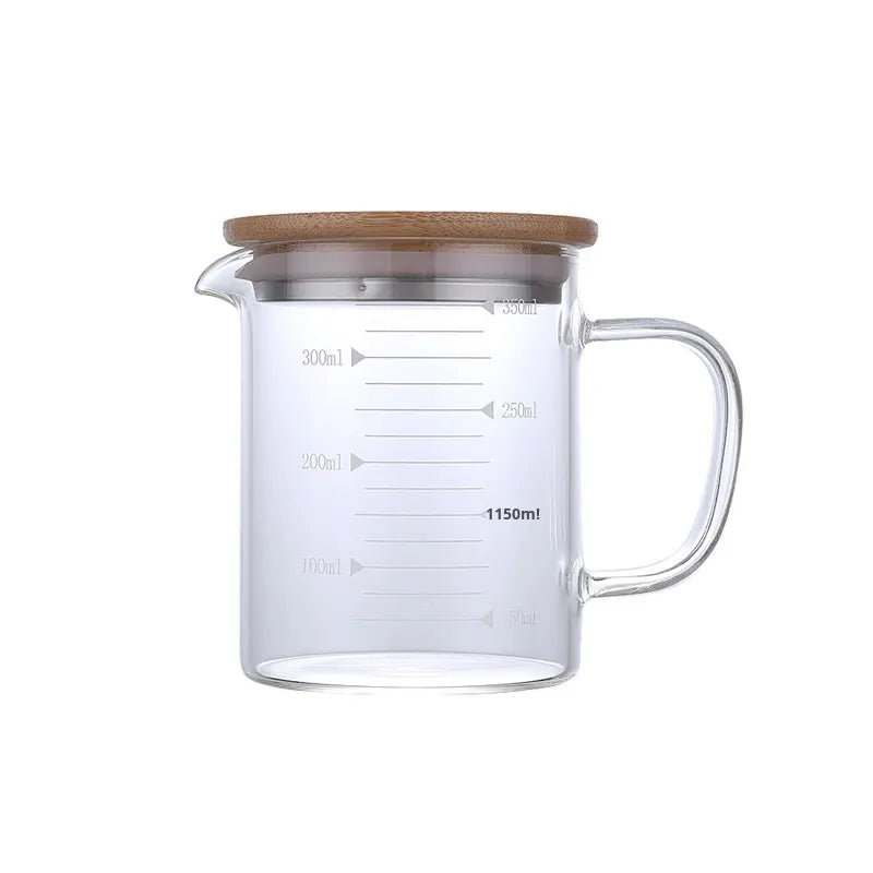 Microwave Heat-Resistant Glass Measuring Cup Set – Household Kitchen Liquid Containers