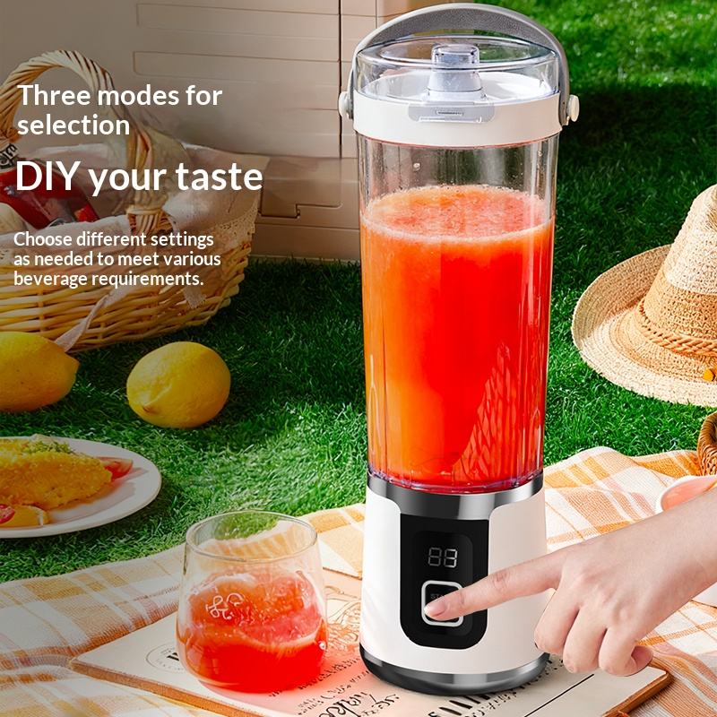 USB Rechargeable Portable Juicer with Digital Display | Mini Blender for Smoothies & Fresh Juices