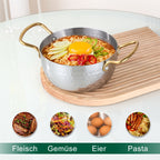 Korean Style Stainless Steel Soup Pot with Lid