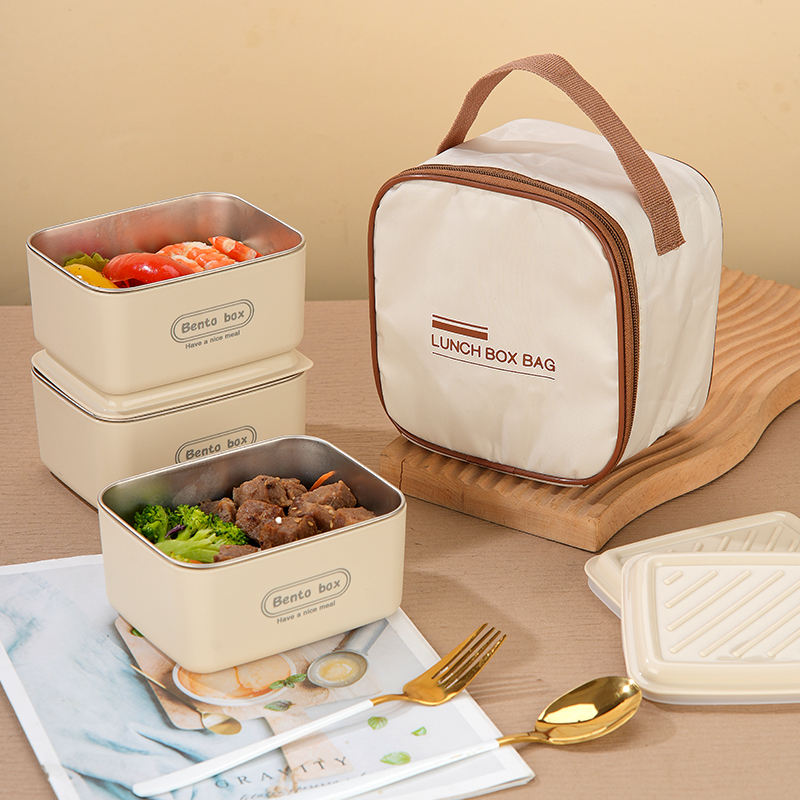 Stainless Steel Lunch Box Set with Bag