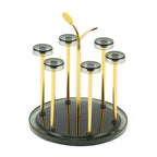 Rotating 6 Cups Mug Drying Rack Drainer Holder Water Glass Stand Cup Drying Rack for Countertop
