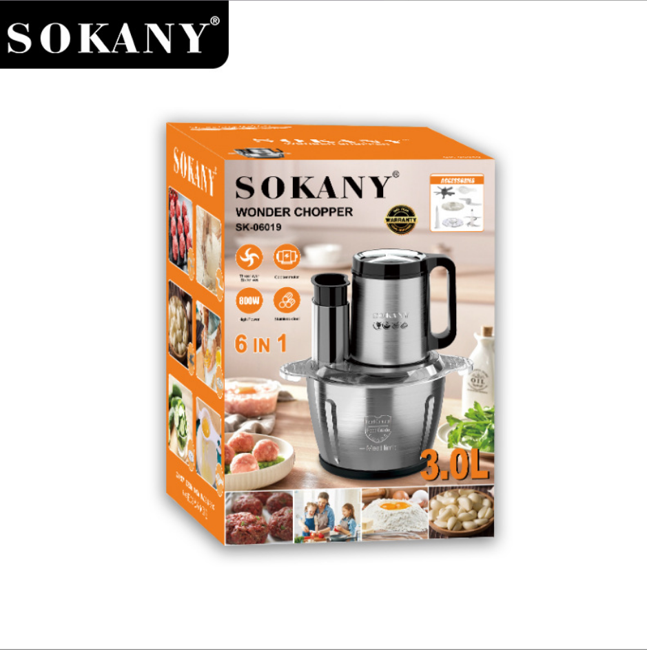 Electric Wonder Chopper Blender Multifunction Meat Grinder Stainless Steel Housing Brushless Motor 3L or 5L Capacity