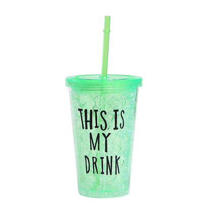 Double Plastic Straw Cups with Flat Lids – Colorful &amp; Fun