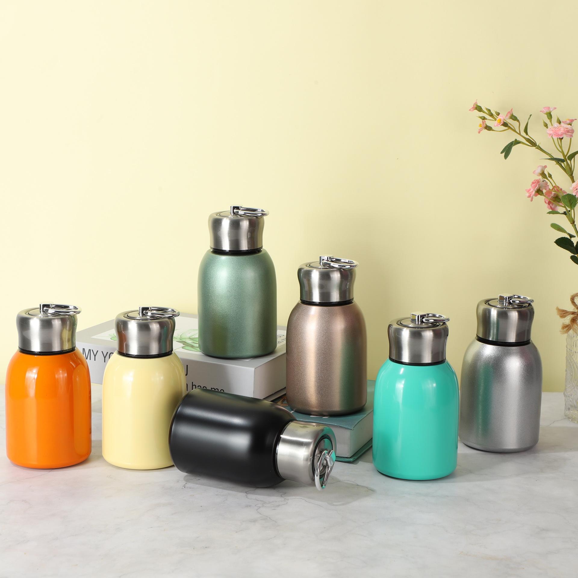 Modern 304 Stainless Steel Mini Thermos Cup High Color Value Business Travel Gift Small Fat Ding Design Cross-Border for Girls