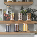 Customized Free Assemble Sturdy Wood Shelf Seasoning Rack Bamboo Spice Rack Organizer with Wooden Spoon