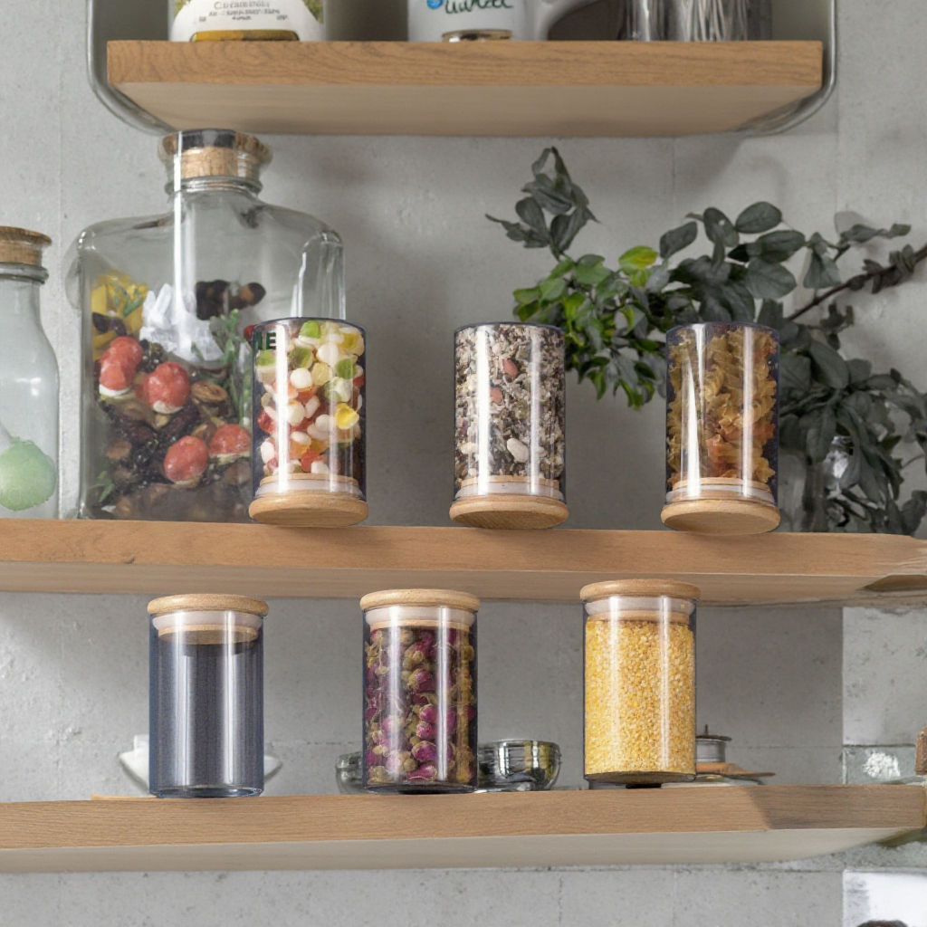 Customized Free Assemble Sturdy Wood Shelf Seasoning Rack Bamboo Spice Rack Organizer with Wooden Spoon