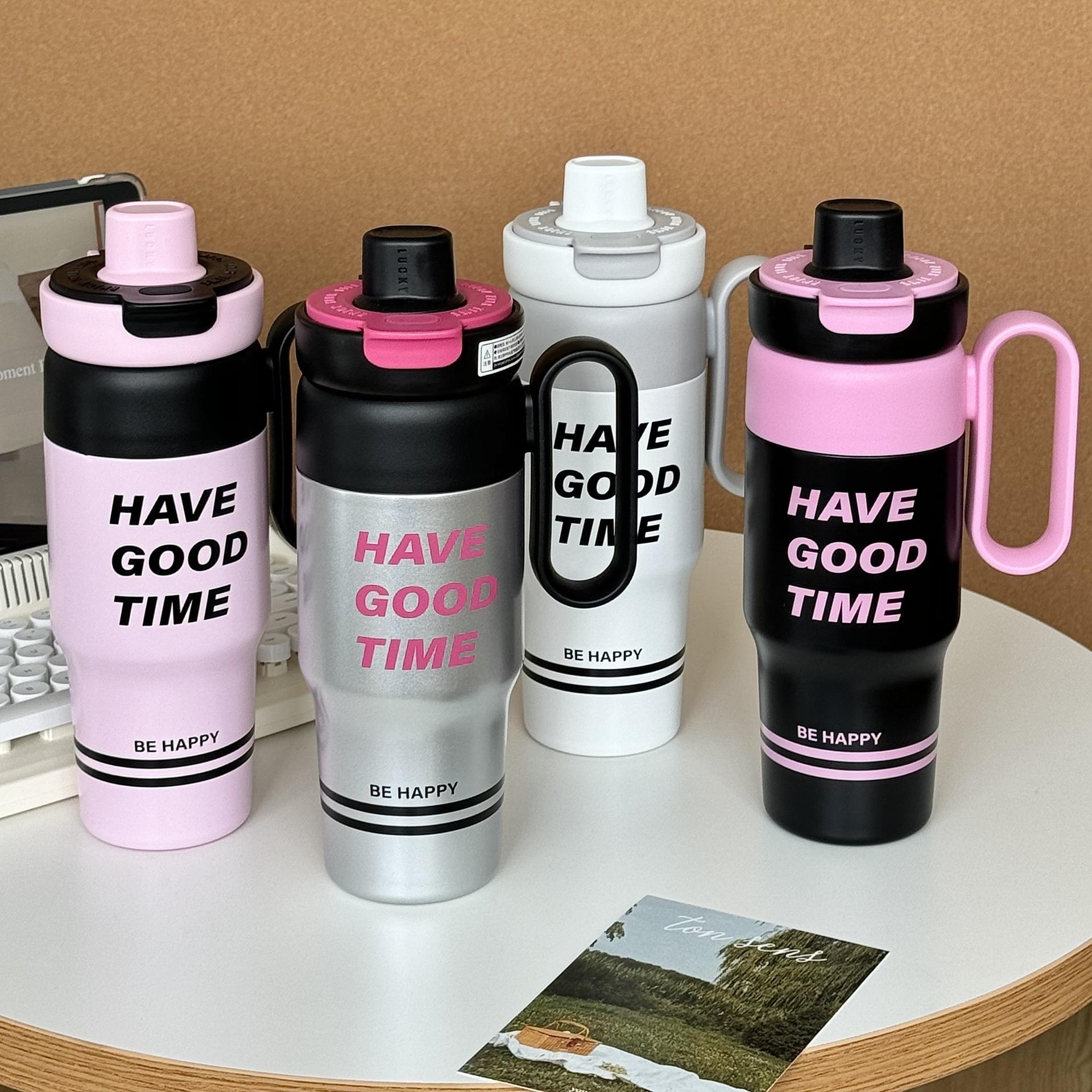 New Food Grade 750ml Hot and Cold Mugs School Student Vacuum Insulated 316 Stainless Steel Tumbler with Handle